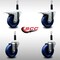 Service Caster 4'' SS Solid Poly Swivel 7/8'' Expanding Stem Caster Set 2 Total Lock Brakes, 4PK SCC-SSEXTTL20S414-SPUS-2-S-2-78 - alternate 5